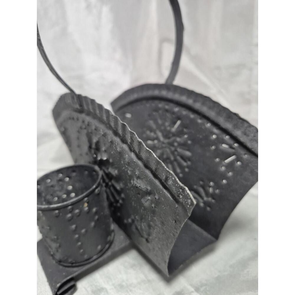 Tin Punch Napkin And Shaker Holder Antique Style - Picture 15 of 16
